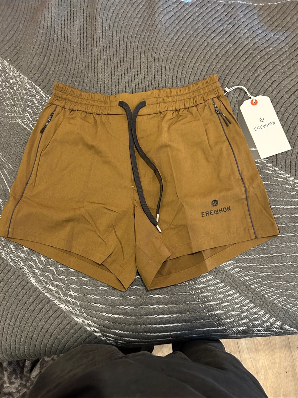 lululemon athletica Men's Mustard Brown Athletic Shorts